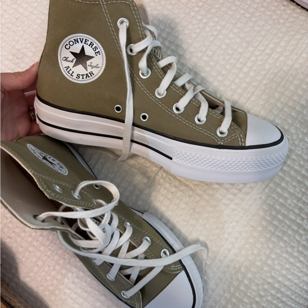 Converse Khaki High-Top Sneakers